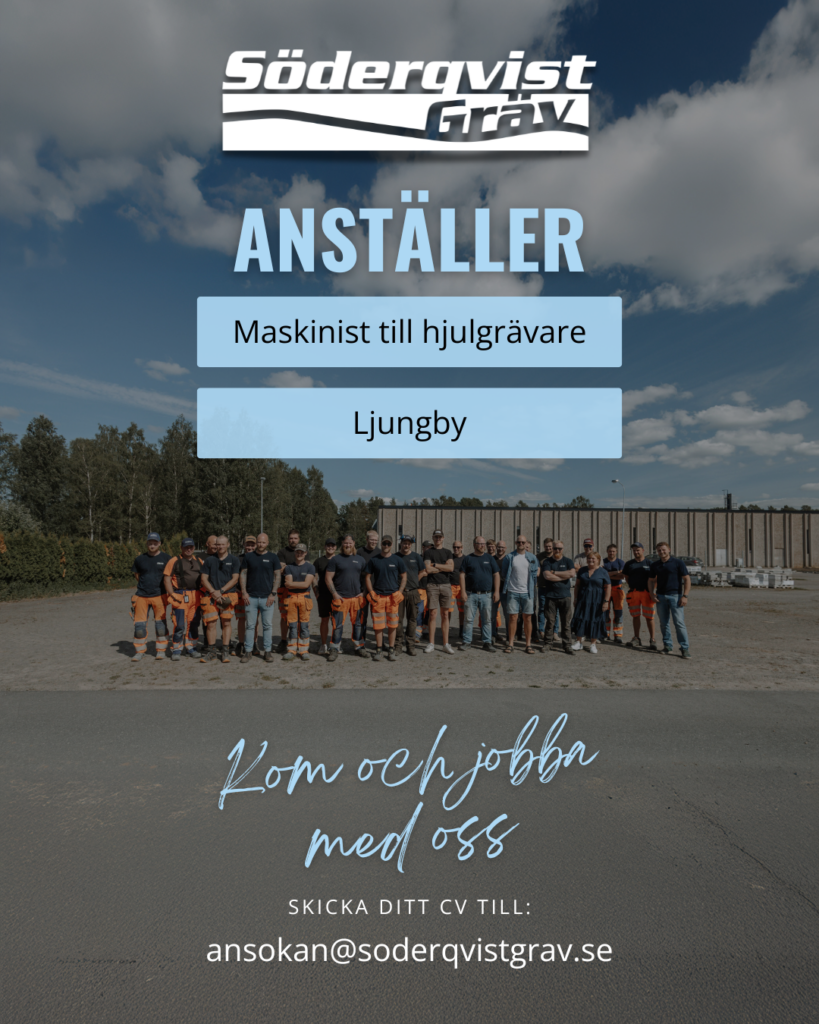 Lediga jobb hos Söderqvist Gräv i Ljungby