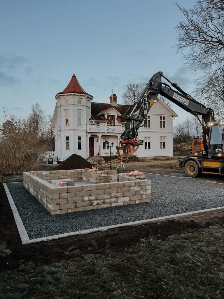 Grundläggning växthus Värnamo kommun