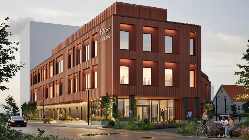 Kommunhuset i Åstorp visualisering